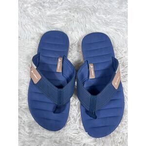 Rider Shoes Mens Size 8 Blue Tan Thong Flip Flop Sandals Casual Comfort Grendene